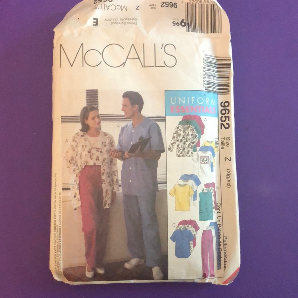 McCalls 9652 Sewing Pattern